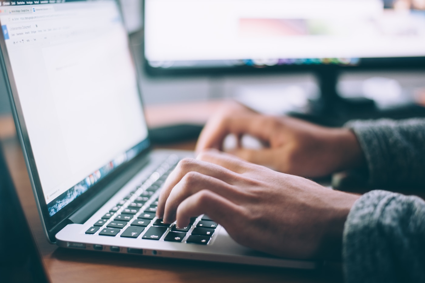 Content creator writing in WordPress